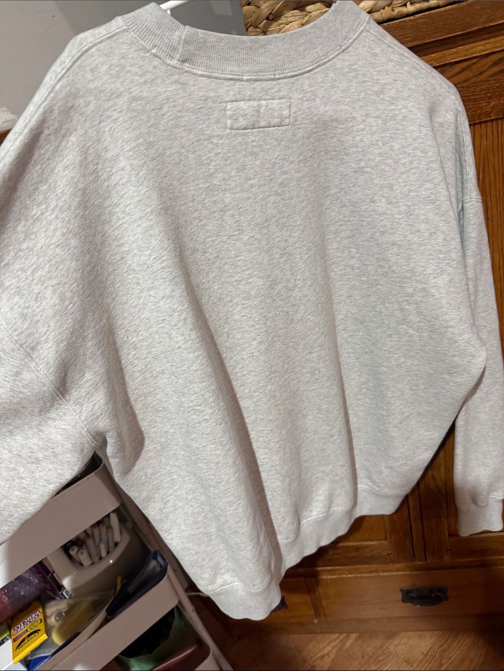 Abercrombie & Fitch Light Gray Cape Cod Bay Sweatshirt with Maroon Print - Picture 3 of 3
